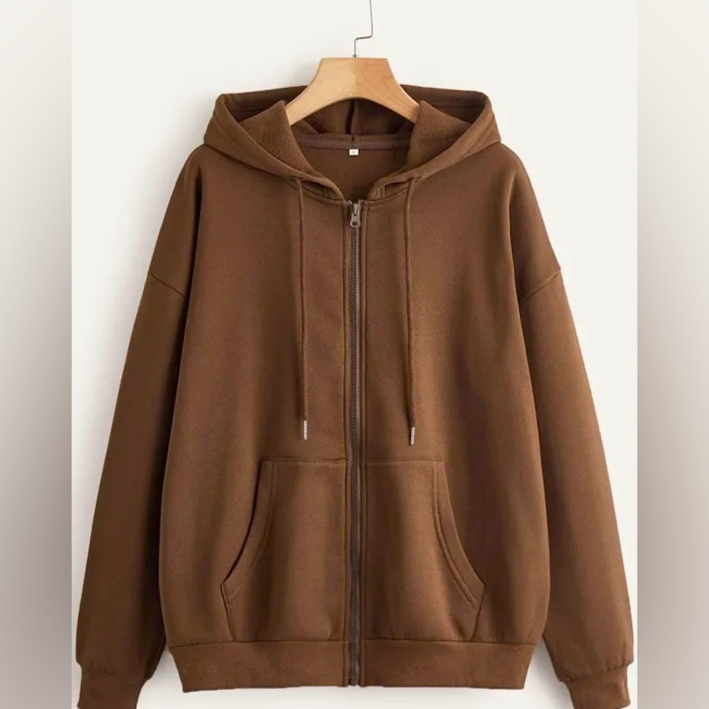 Brown zip up